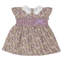 K34221: Baby Girls Lined Dress With Embroidery Detail  (1-2 Years)